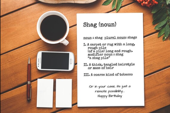 Shag Noun Dictionary Meaning Shag Carpet Tangled Hair Funny Card Insult
