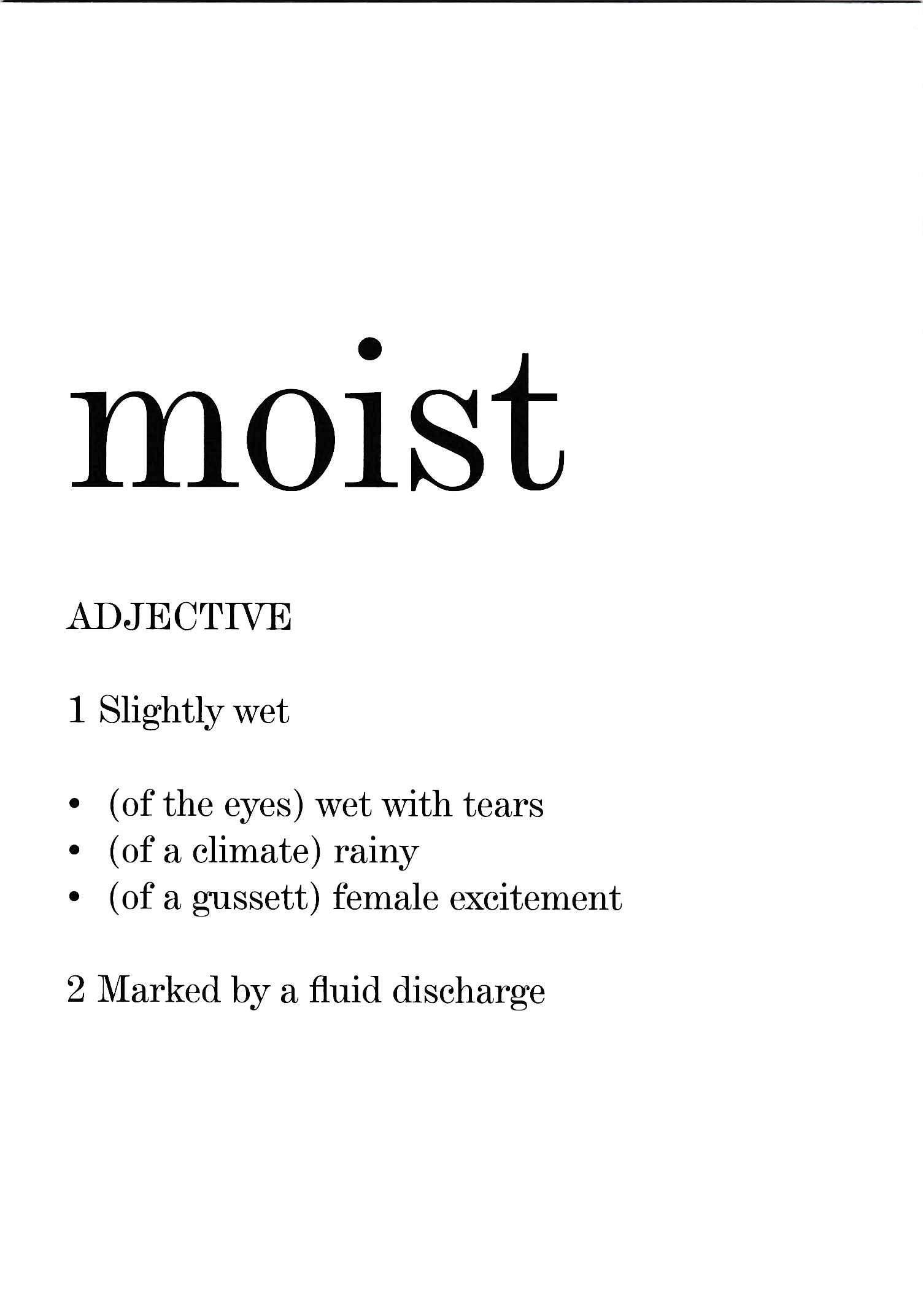 Moist Dictionary Meaningrude Cardcrude Cardinsultinsulting Etsy