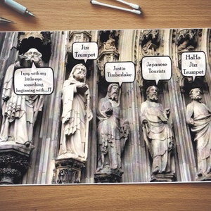 Statue Humour J’espionne avec mon petit œil JT| Joyeux anniversaire| Carte grossière| Carte brute| Insulte| Carte insultante| Carte d’anniversaire effrontée| Statue| J’espionne| Jizz