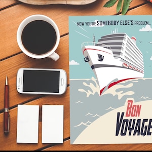 Buon viaggio Qualcun altro Problema/Carta scortese/Carta grezza/Insulto/Carta offensiva/Bon viaggio/Arrivederci/Addio/Buona fortuna/Barca/Nave