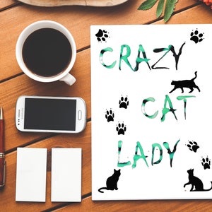 Crazy Cat Lady | Joyeux anniversaire | Carte grossière | Carte insultante | Insulte | Cat Lady Card | Crazy | Crazy Cat Lady | Célibataire | Célibataire | Anniversaire | Noix | Gâteau aux fruits