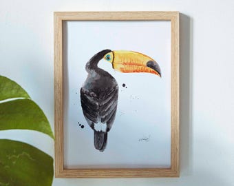 Toco Toucan 限定版水彩画アートプリント（Slaveika Aladjova作