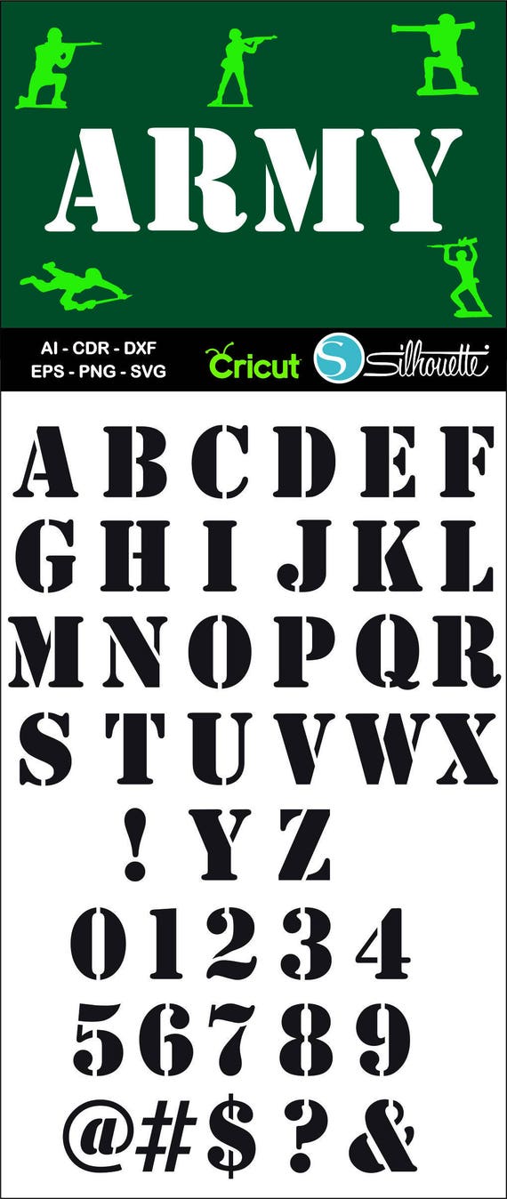 Buy 2 Get 1 Free Army Font Ai Cdr Eps Svg Dxf Png Army Etsy