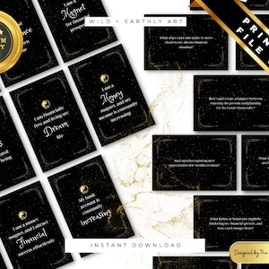 Tarjetas de afirmación sobre el dinero Afirmaciones positivas imprimibles Recordatorios diarios de atención plena Afirmaciones de amor propio imprimibles Empoderamiento consciente PDF