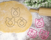 Stained Glass Baby Animal 2 Cookie Cutter Cat Cookie Cutter Bear Cookie Cutter Chicken Cookie Cutter