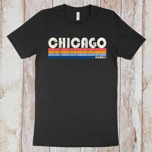 On Sale Now! Chicago Illinois Tshirt, Chicago IL Shirt, Retro Unisex Tshirt Vintage 70s 80s Style Tee Shirt