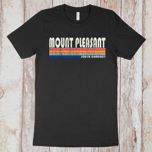 Maglietta Mount Pleasant South Carolina: stile retrò anni &#39;70 e &#39;80