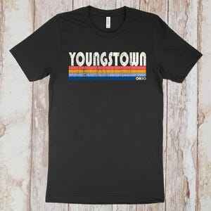 À venda agora! Camiseta Youngstown, Ohio, Camiseta Youngstown OH, Camiseta retrô unissex, camiseta estilo vintage dos anos 70 e 80