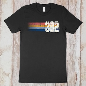 On Sale Now! 302 Area Code Tshirt |Delaware Tee Shirt | Retro Vintage Grunge Style T-Shirt
