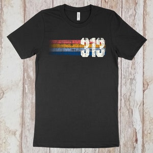 On Sale Now! 313 Area Code Tshirt | Detroit, Michigan Tee Shirt | Retro Detroit Vintage Grunge Style T-Shirt