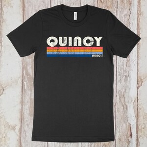 On Sale Now! Quincy, Illinois Tshirt, Quincy IL Shirt, Retro Unisex Tshirt Vintage 70s 80s Style Tee Shirt