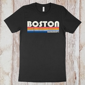 On Sale Now! Boston, Massachusetts Tshirt, Boston MA Shirt, Retro Unisex Tshirt Vintage 70s 80s Style Tee Shirt