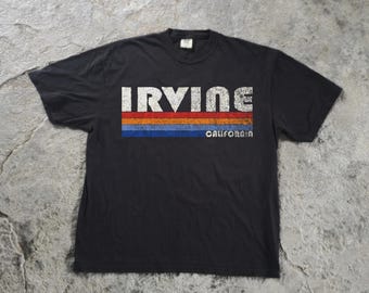 Irvine California T-Shirt, Retro 70s 80s Style Irvine Tee, Vintage Hometown Gift, CA Unisex Shirt, Comfort Colors Tee