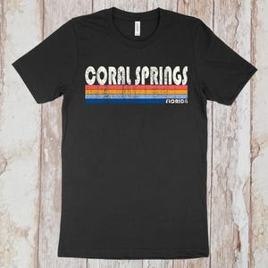 On Sale Now! Coral Springs Florida Tshirt, Coral Springs FL Shirt, Retro Unisex Tshirt Vintage 70s 80s Style Tee Shirt