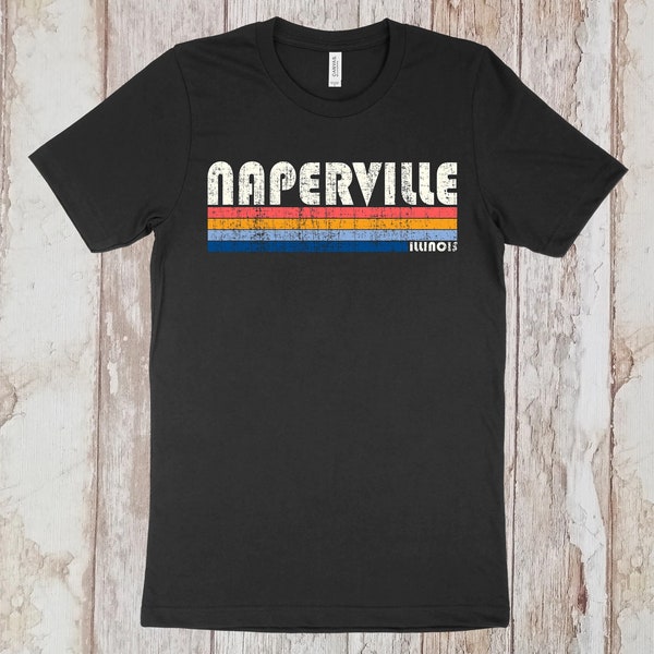 Vintage 70s 80s Style Naperville Illinois Tshirt, Naperville IL Shirt,  Retro Unisex Tshirts