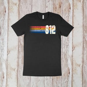 On Sale Now! 812 Area Code Tshirt | Evansville, Indiana Tee Shirt | Retro Evansville Vintage Grunge Style T-Shirt