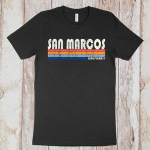 On Sale Now! San Marcos, California Tshirt, San Marcos CA Shirt, Retro Unisex Tshirt Vintage 70s 80s Style Tee Shirt