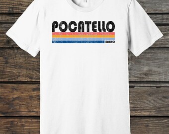 On Sale Now! Pocatello, Idaho Tshirt, Pocatello ID Shirt, Retro Unisex Tshirt Vintage 70s 80s Style Tee Shirt