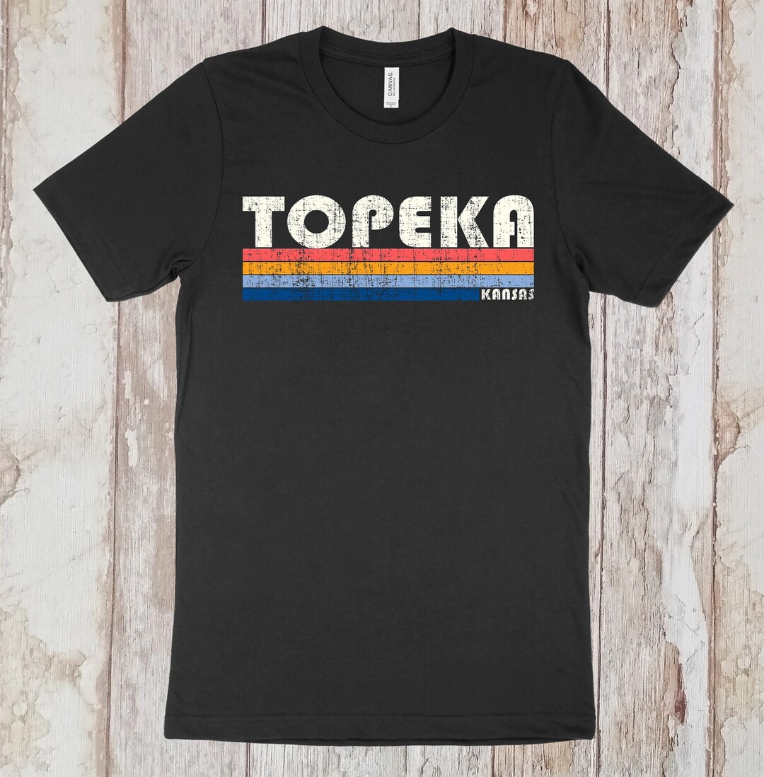 Vintage 70s 80s Style Topeka Kansas Tshirt, Topeka KS Shirt, Retro