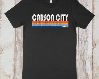 Vintage 70s 80s Style Carson City, Nevada Tshirt, Carson City NV Shirt,  Retro Unisex Tshirts