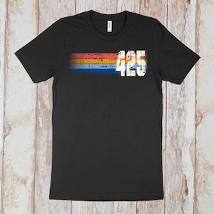 On Sale Now! 425 Area Code Tshirt | Everett, Washington Tee Shirt | Retro Everett Vintage Grunge Style T-Shirt