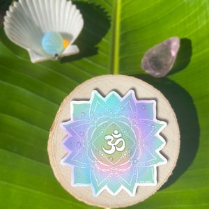 OM Mandala | Dobre wibracje | Naklejka holograficzna i wodoodporna