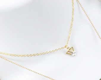 Triangle Cubic Z necklace