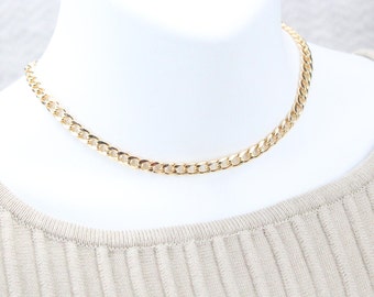 Chunky Curb Gold Plated Necklace