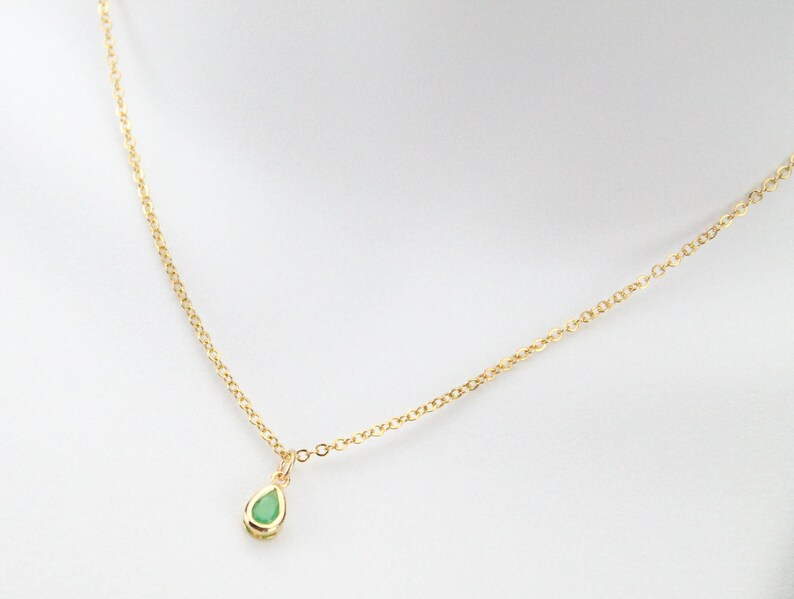 Gold Teardrop Pendant Necklace Etsy Singapore