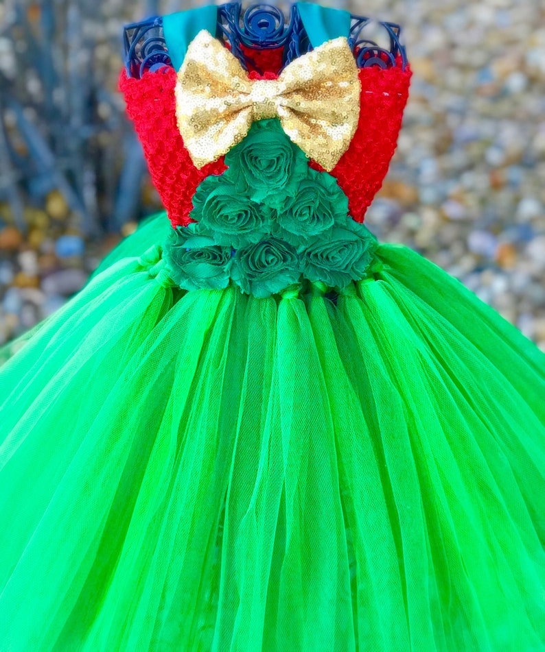 Festive Christmas Tree Tutu Dress