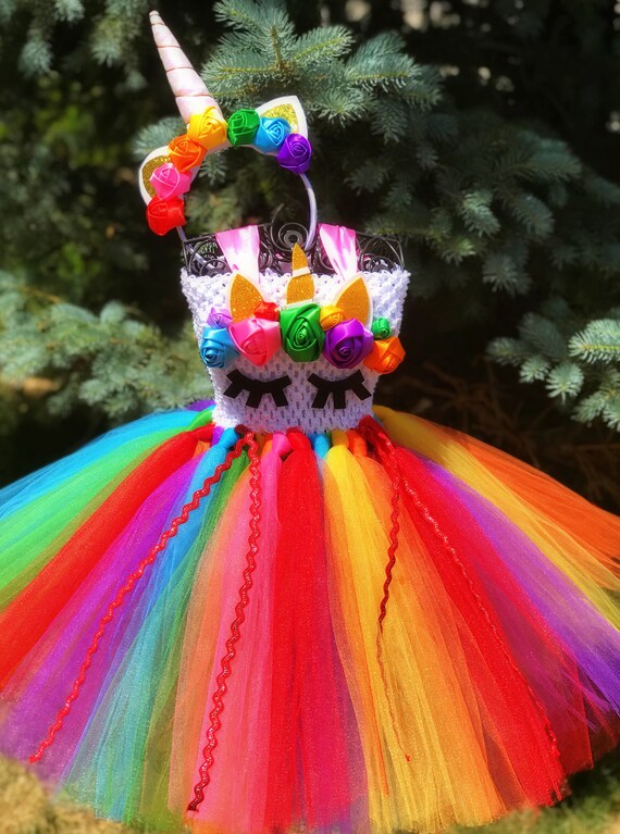 rainbow unicorn tutu skirt