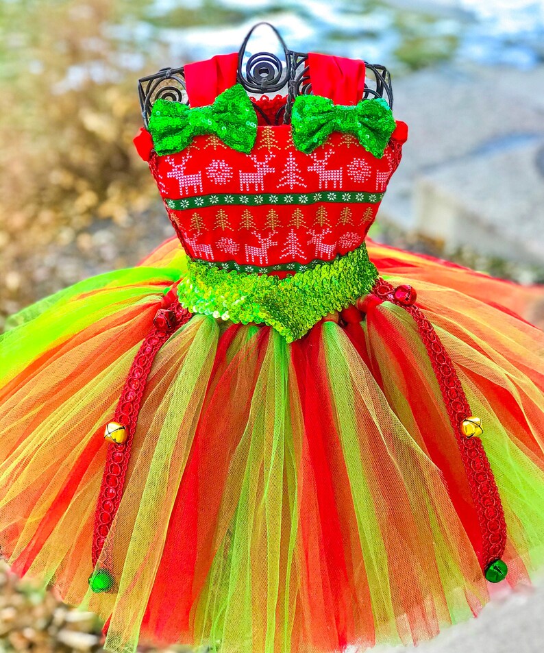 Adult Ugly Sweater Tutu Dress