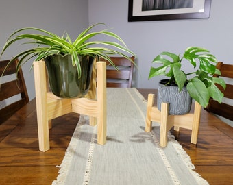 Wooden Plant Stand, Indoor Pot Stand, Modern Planter Stand