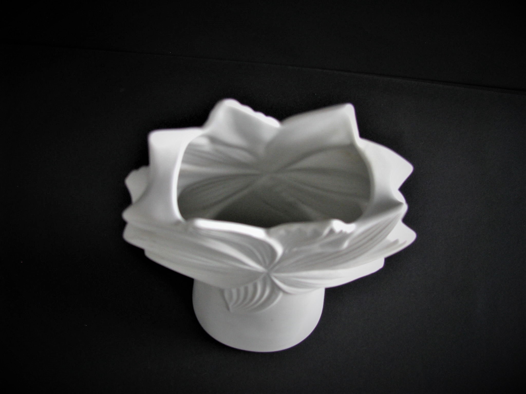 Rare Op Art White Bisque Porcelain Vase by Manfred Frey for Etsy