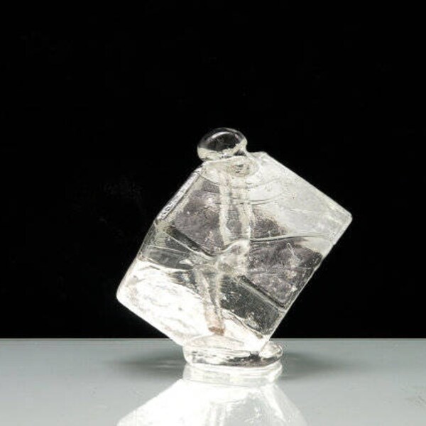 Vintage Solifleur Glas Vorbau / Knospe Vase Eiswürfel, Mid Century Modern