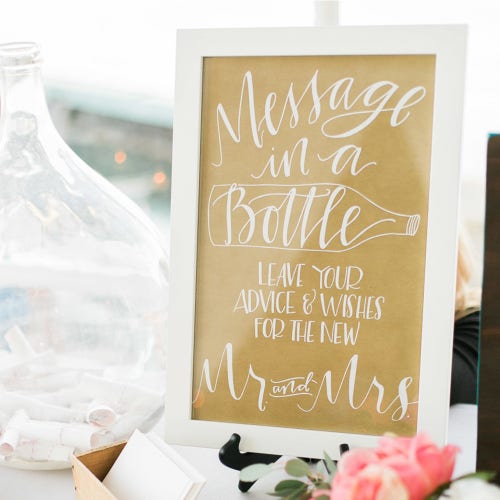 Wedding Guest Book Message in a Bottle Guest Book Advice Etsy