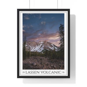 Poster incorniciato Lassen Volcanic, splendida arte paesaggistica, arredamento per la casa, arte murale, regalo per gli amanti della natura, poster panoramico, paesaggio [...]
