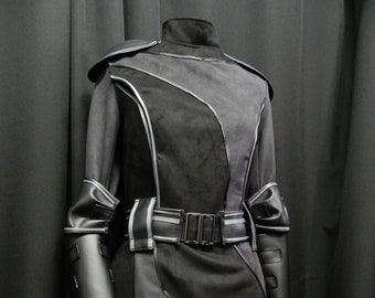 Inspired by Star wars fallen Bastila Shan's dress costume faux leather and suede cosplay custom made to your size!