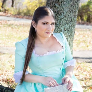 Inspired by Eliza from Hamilton the musical green mint dress custom made to your size!