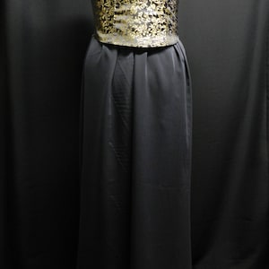 Inspired by Game of Thrones Margaery Tyrell Black and Gold Dress Season