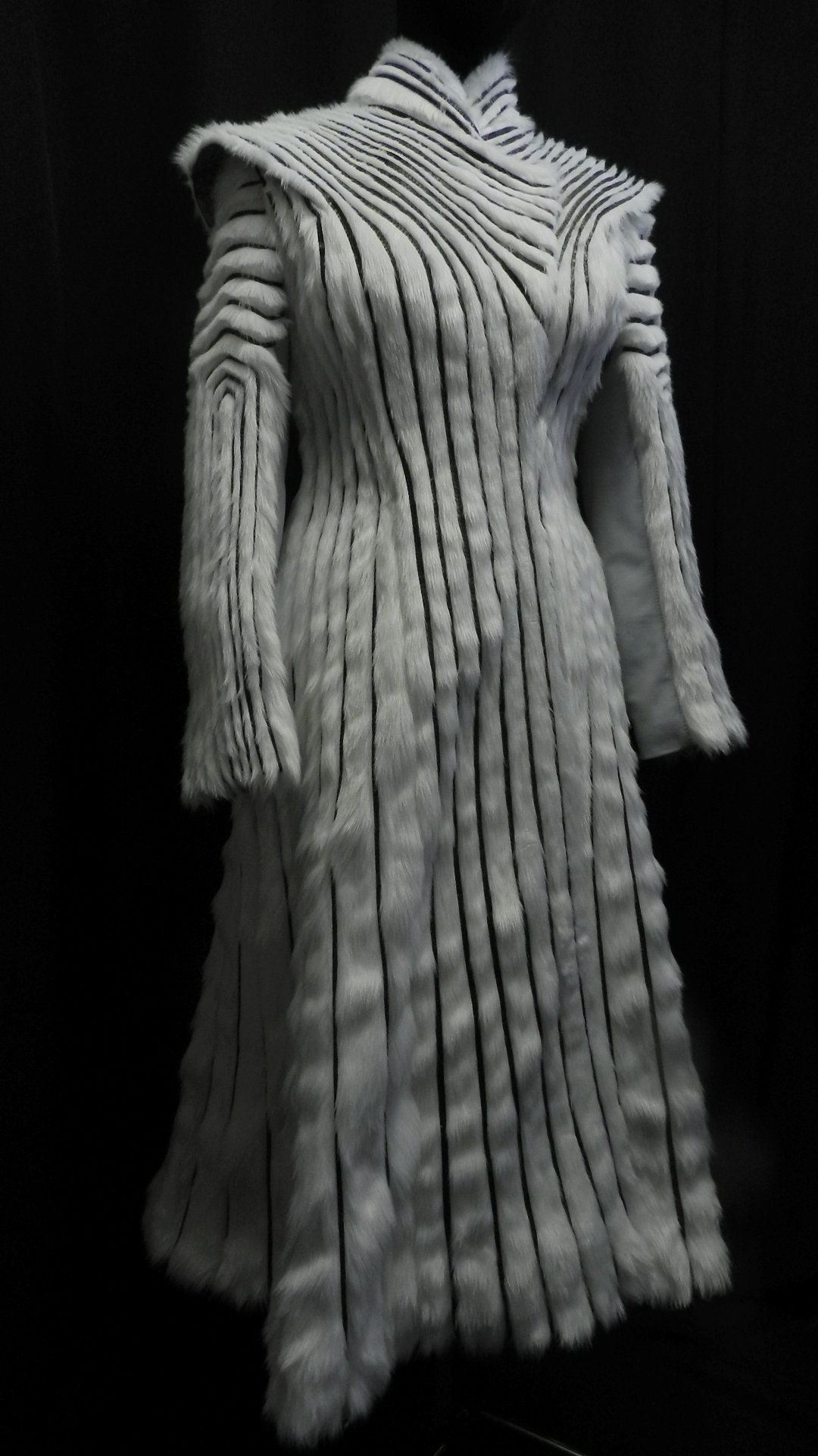 Inspired by Game of Thrones Daenerys Targaryen White Faux Fur Winter Coat  Jacket Custom Made to Your Size!