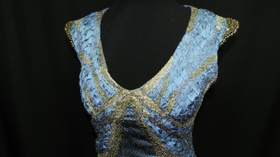 Custom Made to Your Size! Inspired by Daenerys Targaryen Blue Dress / White  Pleated Skirt Game of Thrones Silk Dragon Scales Season 4 - Etsy