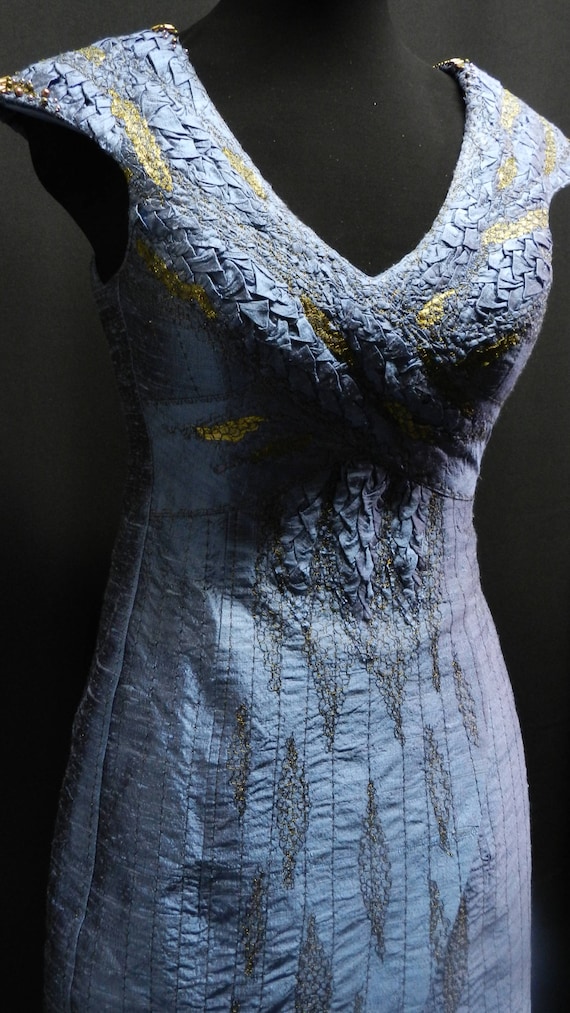 Inspired by Daenerys Targaryen Game of Thrones Astapor Azure Blue Dress  FULL Embroidered Version Custom Made Silk Dragon Scales Season 4 - Etsy