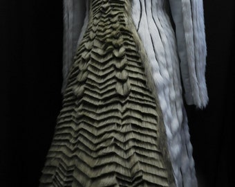 Inspired by Game of Thrones Daenerys Targaryen white faux fur winter coat  jacket custom made to your size!