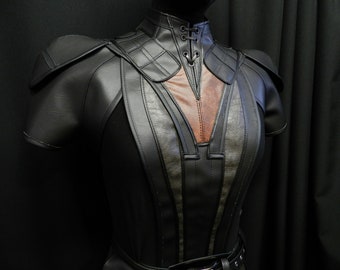 Inspired by  Dark Bastila Shan's costume faux leather armor cosplay custom made to your size!