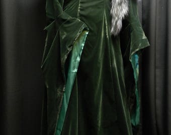 green emerald velvet dress Sansa Stark Dress cosplay Costume – MJcostume main image 1