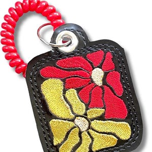 Jellyflower Eyelet Tag Stickdatei, ITH Schlüsselanhänger, Taschenanhänger (100x100) (Digitaler Download)