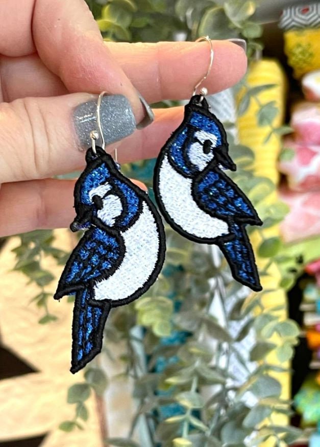 Blue jay earrings discount