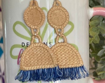 Candid Freestanding Lace Fringe Earrings embroidery design FSL - Digital Download - Machine Embroidery Designs - In the Hoop - DBB