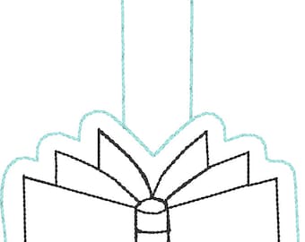 Book snap tab-  In the Hoop embroidery design